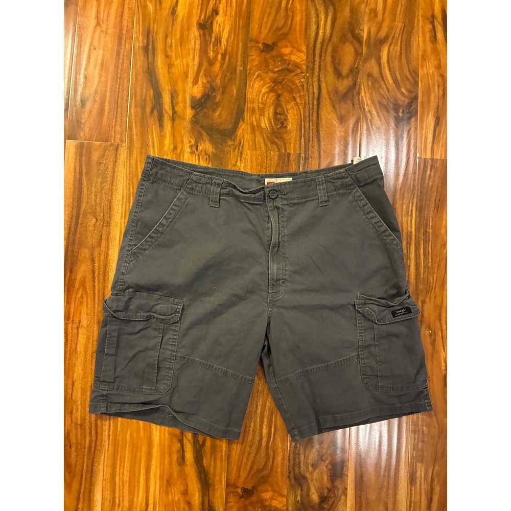 Wrangler Mens Relaxed Fit Cargo Shorts Dark Gray Charcoal 40 60AAWAH Stretch